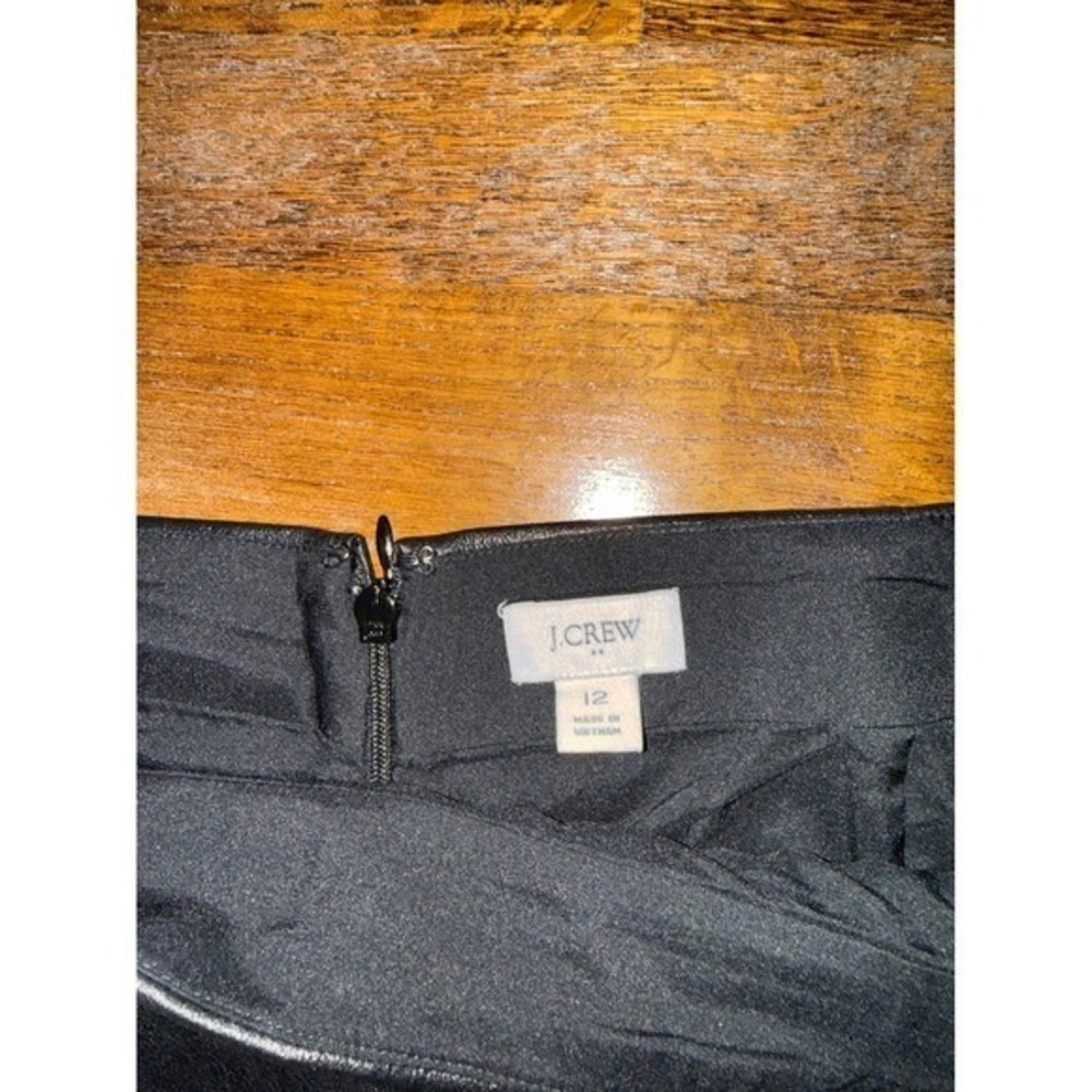 J. Crew Black Faux Leather Skirt - Picture 3 of 6
